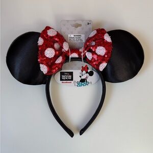 Disney Minnie Mouse Red Sequin Polka Dot Headband